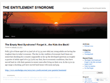 Tablet Screenshot of entitlementsyndrome.wordpress.com