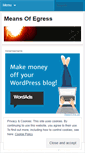 Mobile Screenshot of meansofegress.wordpress.com