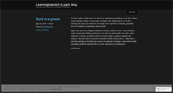 Desktop Screenshot of learningtosketch.wordpress.com