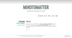 Desktop Screenshot of mymindtomatter.wordpress.com