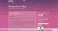 Desktop Screenshot of mrsqwnbee.wordpress.com