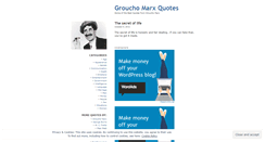 Desktop Screenshot of grouchomarxquotes.wordpress.com