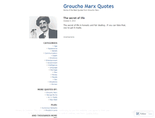 Tablet Screenshot of grouchomarxquotes.wordpress.com