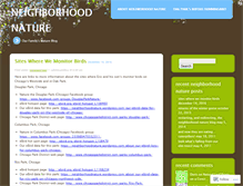 Tablet Screenshot of neighborhoodnature.wordpress.com