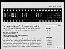 Tablet Screenshot of behindthereel.wordpress.com