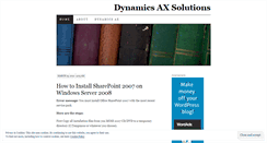 Desktop Screenshot of dynamicsaxsolutions.wordpress.com