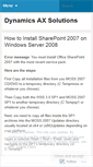 Mobile Screenshot of dynamicsaxsolutions.wordpress.com