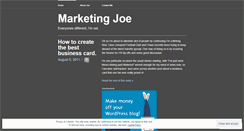 Desktop Screenshot of marketingjoe.wordpress.com