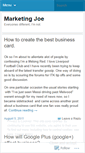 Mobile Screenshot of marketingjoe.wordpress.com