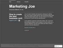 Tablet Screenshot of marketingjoe.wordpress.com