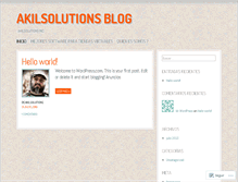Tablet Screenshot of akilsolutions.wordpress.com