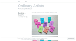 Desktop Screenshot of ordinaryartists.wordpress.com