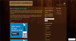 Desktop Screenshot of communionmeditations.wordpress.com