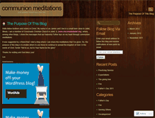 Tablet Screenshot of communionmeditations.wordpress.com