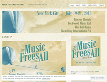 Tablet Screenshot of musicfreesallfestival.wordpress.com