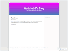 Tablet Screenshot of maddieb6.wordpress.com
