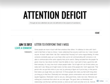 Tablet Screenshot of adeficitofattention.wordpress.com