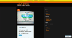 Desktop Screenshot of anustore.wordpress.com