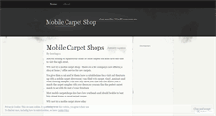Desktop Screenshot of mobilecarpets.wordpress.com