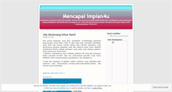 Desktop Screenshot of mencapaiimpian4u.wordpress.com