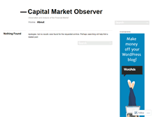 Tablet Screenshot of capitalmarketobserver.wordpress.com