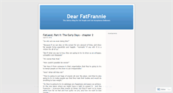 Desktop Screenshot of fatfrannie.wordpress.com