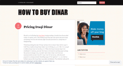 Desktop Screenshot of howtobuydinar.wordpress.com