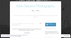 Desktop Screenshot of nickdebonophotography.wordpress.com