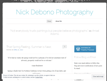 Tablet Screenshot of nickdebonophotography.wordpress.com