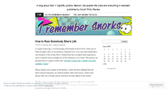 Desktop Screenshot of iremembersnorks.wordpress.com