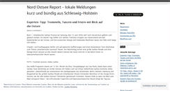 Desktop Screenshot of nordostseereport.wordpress.com