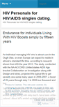 Mobile Screenshot of hivpersonalsite.wordpress.com