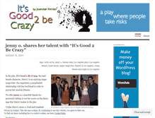 Tablet Screenshot of itsgoodtobecrazy.wordpress.com