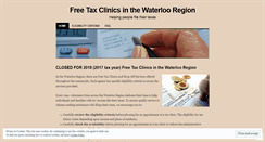 Desktop Screenshot of freetaxclinicswaterlooregion.wordpress.com