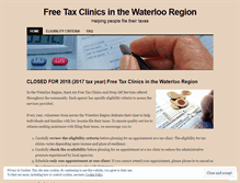 Tablet Screenshot of freetaxclinicswaterlooregion.wordpress.com