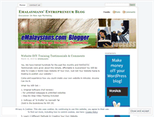 Tablet Screenshot of emalaysians.wordpress.com