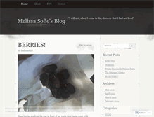 Tablet Screenshot of melissasofie.wordpress.com