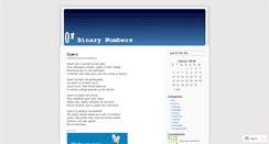 Desktop Screenshot of binarynumbers.wordpress.com