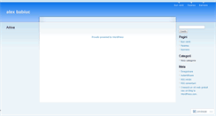 Desktop Screenshot of alexbb.wordpress.com
