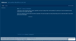 Desktop Screenshot of duburson.wordpress.com