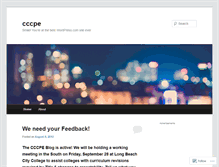 Tablet Screenshot of cccpe.wordpress.com