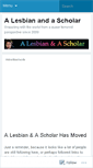 Mobile Screenshot of alesbianandascholar.wordpress.com