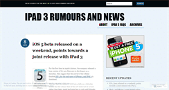 Desktop Screenshot of ipad3rumours.wordpress.com