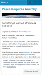Mobile Screenshot of peacerequiresanarchy.wordpress.com