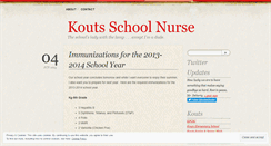 Desktop Screenshot of koutsschoolnurse.wordpress.com