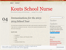 Tablet Screenshot of koutsschoolnurse.wordpress.com