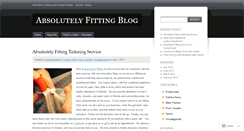 Desktop Screenshot of absolutelyfitting.wordpress.com