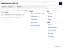 Tablet Screenshot of imaginacioncritica.wordpress.com