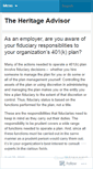 Mobile Screenshot of heritageadvisors.wordpress.com
