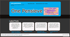 Desktop Screenshot of onepensieve.wordpress.com